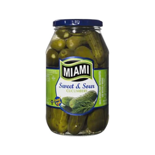 miami sweet & sour cucumbers 760g