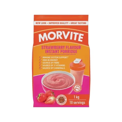 morvite original strawberry flavoured instant porridge 1kg
