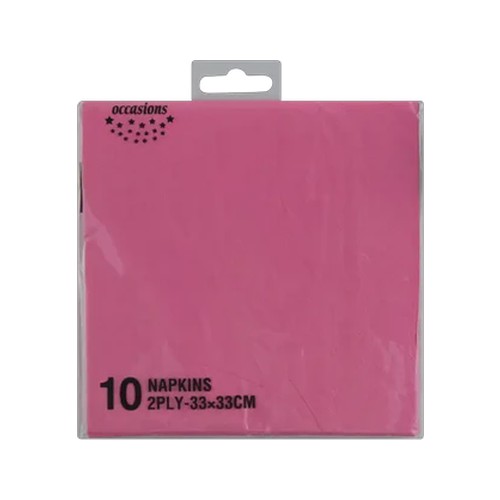 occasions pink 2 ply napkins 10-pack