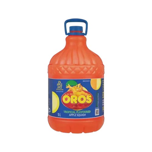 oros tropical flavoured apple concentrated squash 5l