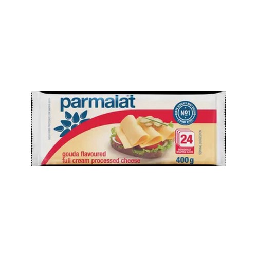 parmalat gouda flavoured full cream processed cheese slices 400g