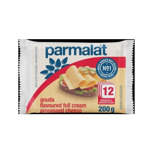 parmalat gouda processed cheese slices 200g