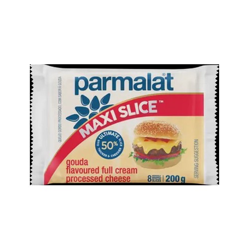 parmalat maxi slice gouda flavoured full cream processed cheese slices 200g