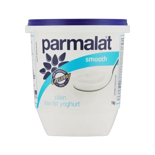 parmalat plain smooth low fat yoghurt 1kg