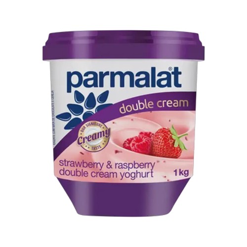 Parmalat Strawberry & Raspberry Double Cream Yoghurt 1kg