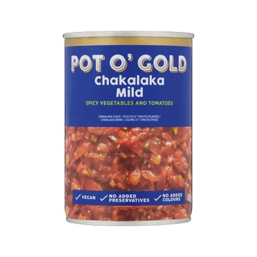 pot o gold mild chakalaka 410g