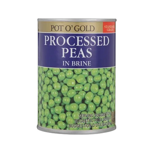pot o gold processed peas in brine 400g