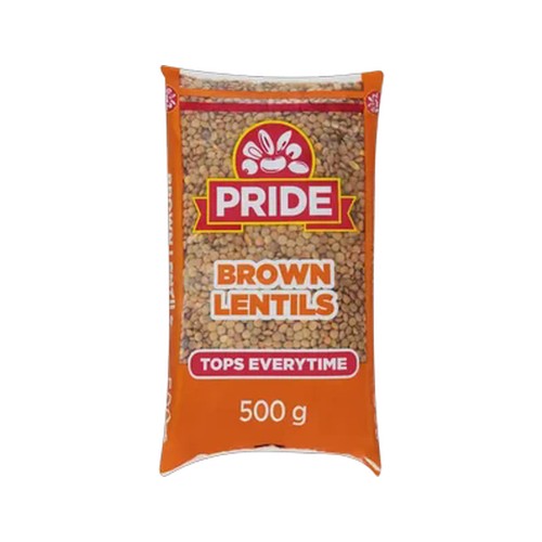 pride brown lentils 500g