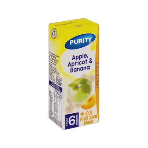 Purity From 6 Months Apple Apricot & Banana 100 Fruit Juice Blend 200ml