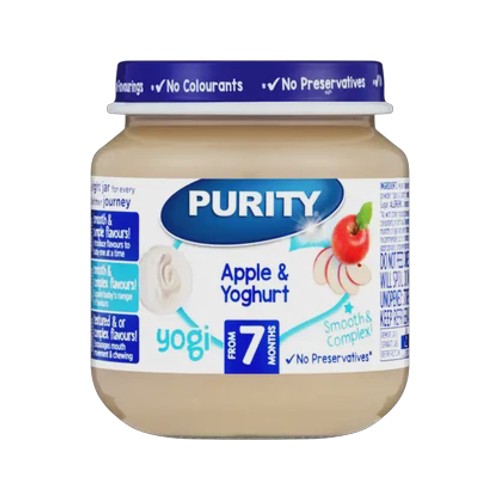 purity from 7 months apple & yoghurt yogi 125ml