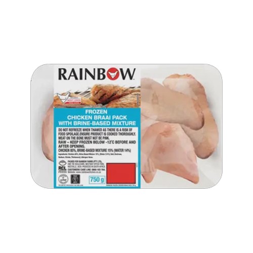 rainbow frozen chicken braai pack 750g