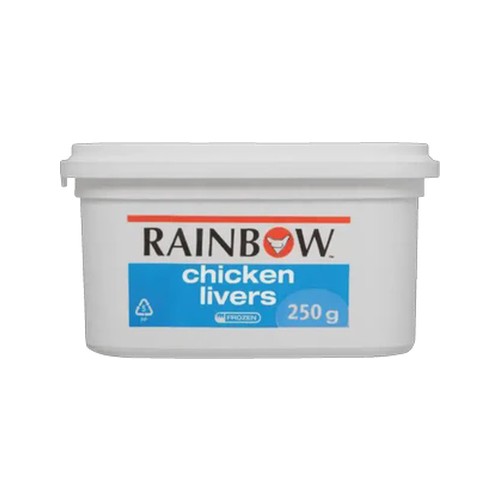 Rainbow Frozen Chicken Livers 250g