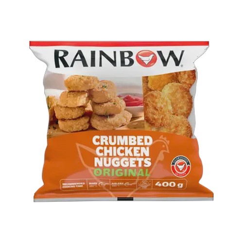 rainbow frozen original crumbed chicken nuggets 400g
