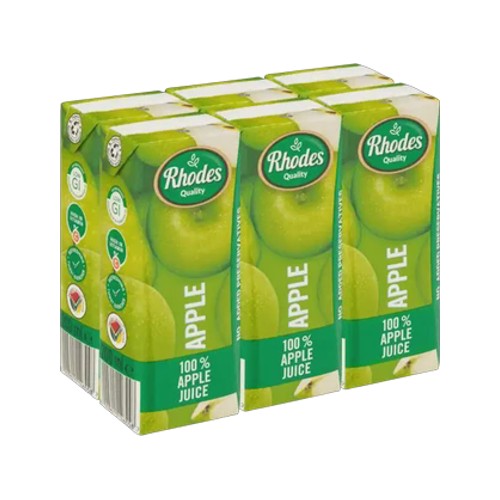 rhodes quality 100 apple juice 6 x 200ml