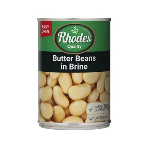 rhodes quality butter beans in brine 410g