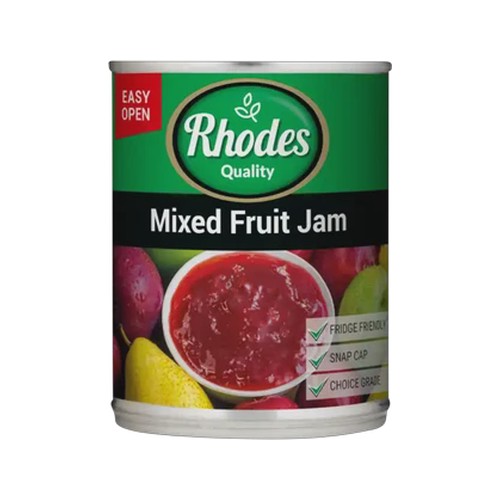 rhodes quality mixed fruit jam 450g