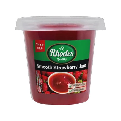 rhodes quality smooth strawberry jam 290g