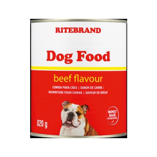 Ritebrand Beef Flavoured Dog Food Can 820g