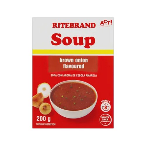 ritebrand brown onion flavoured soup 200g