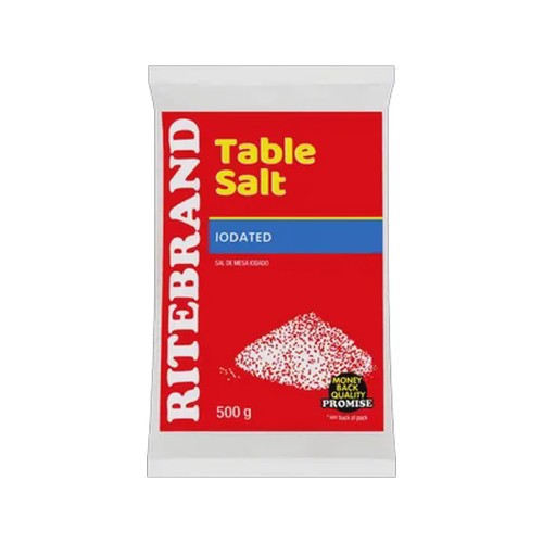 ritebrand iodated table salt 500g