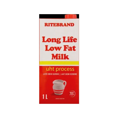ritebrand long life low fat milk 1l