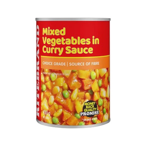ritebrand mixed vegetables in curry sauce 410g
