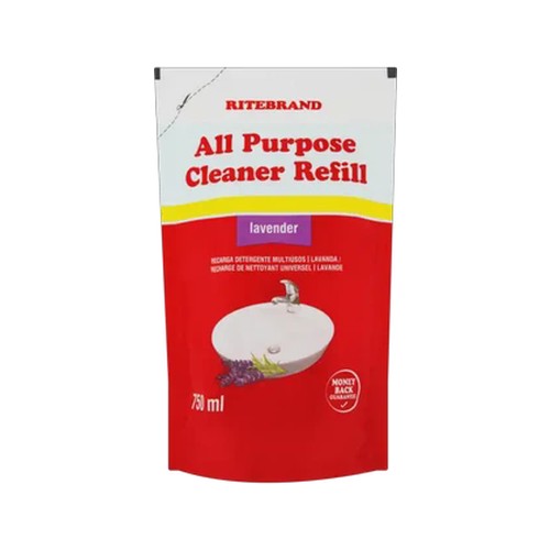 ritebrand non-scratch all purpose cleaner refill lavender scented 750ml