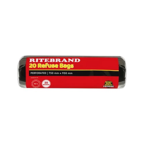 ritebrand regular refuse bags 20 pack