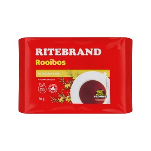 ritebrand rooibos tagless teabags 40 pack