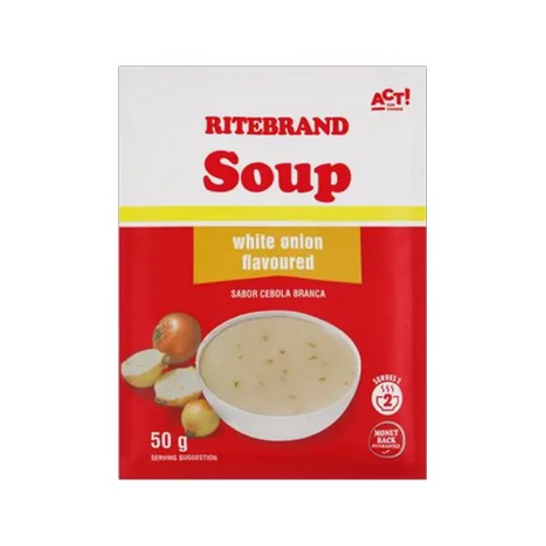 ritebrand white onion flavoured instant soup 50g