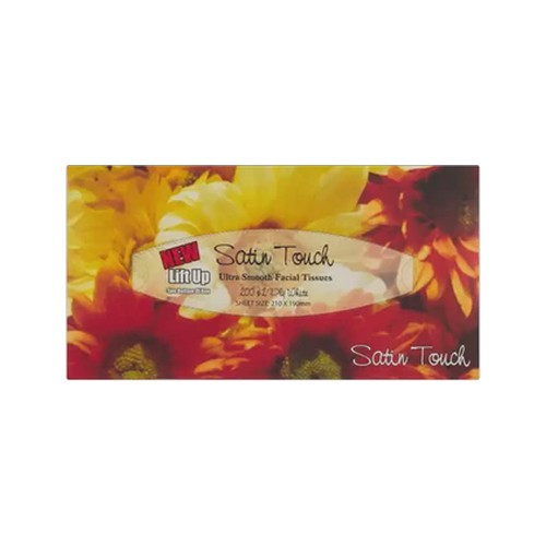satin touch 2 ply facial tissues 200 pack