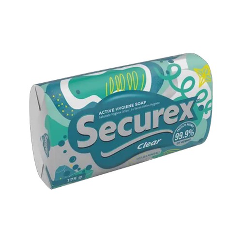 securex clear active hygiene soap bar 175g