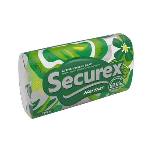securex herbal active hygiene bar soap 175g