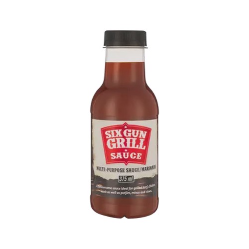 six gun grill bbq sauce 375ml
