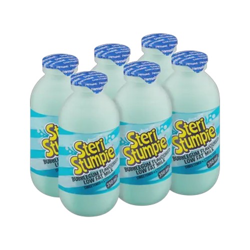 Steri Stumpie Bubblegum Flavoured Low Fat Milk 6 x 350ml