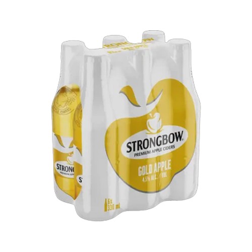 strongbow gold apple apple cider bottles 6 x 330ml