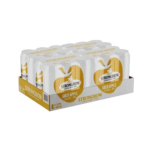 strongbow gold apple premium apple cider cans 24 x 440ml