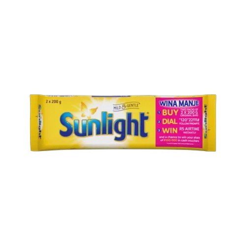 sunlight original laundry bar soap 2 x 200g