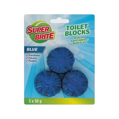 super brite blue toilet block 3 x 50g