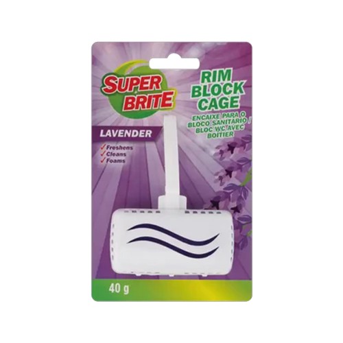 super brite rim block cage lavender scented 40g