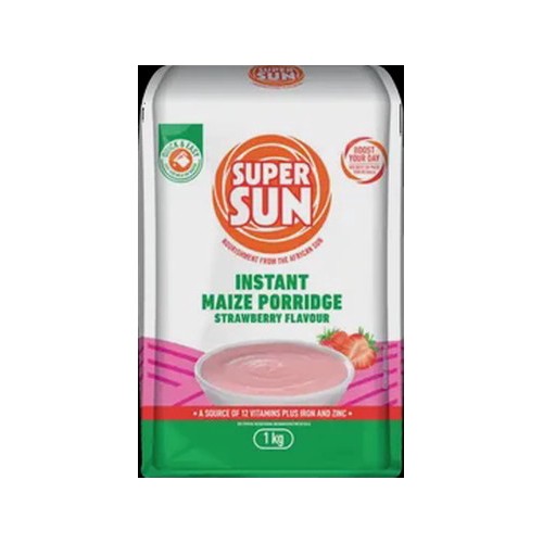 super sun strawberry flavoured instant maize porridge 1kg