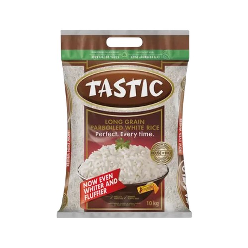 tastic long grain parboiled white rice 10kg