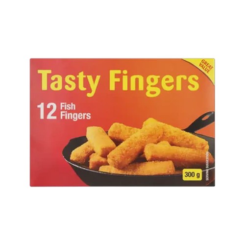 tasty fingers frozen fish fingers 300g
