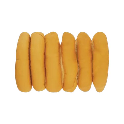 white hotdog rolls 6-pack