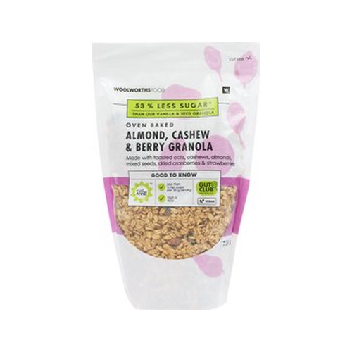 almond cashew and berry granola 750 g