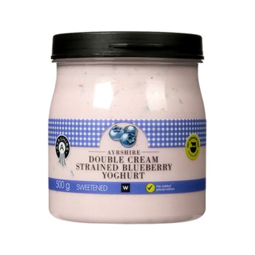 Ayrshire Double Cream Strained Blueberry Yoghurt 500 g