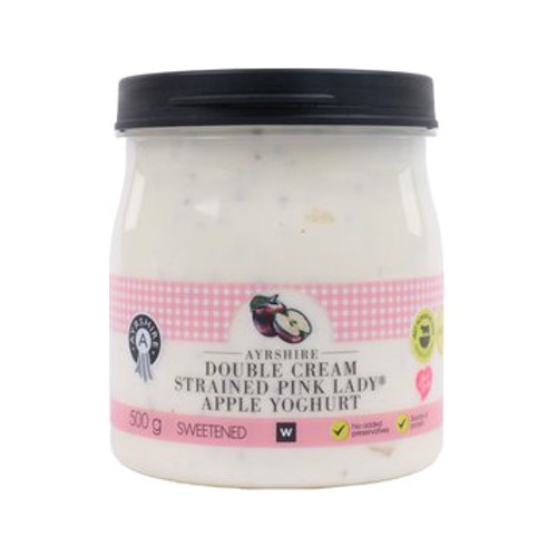 Ayrshire Double Cream Strained Pink Lady Apple Yoghurt 500 g