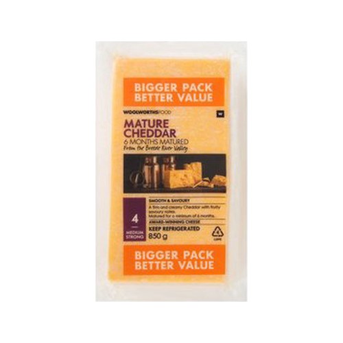 bulk mature cheddar cheese 850 g