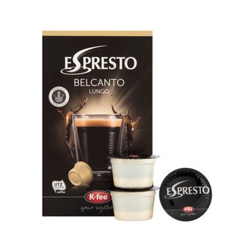 espresto belcanto lungo coffee capsules 16 x 75 g