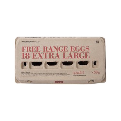 free range extra large chilled eggs 18 pk